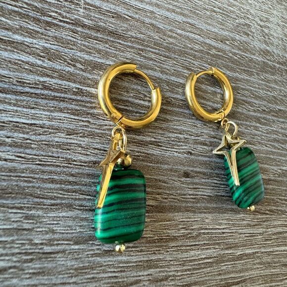 Bohemian hoop earrings N546 - Picture 2 of 4